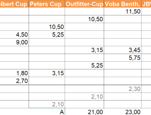 Zwischenstand Hallenmasters (Stand 31.12.2023)